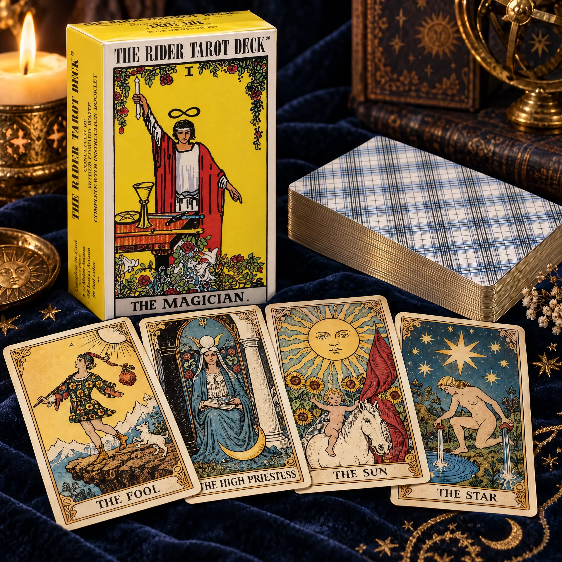 7chakras-2-tarot_rider_waite_caixa_original_verso_correto Tarot Rider Waite - Image 1