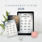 Calendário Lunar 2026 – 22 Fundos Exclusivos | PDF e PNG