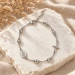 Pulseira com Medalha da Nossa Senhora e Cruz - Image 2