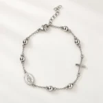 Pulseira com Medalha da Nossa Senhora e Cruz - Image 4